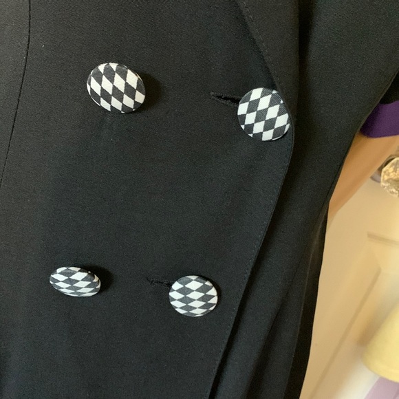 Vtg 80’s mini DRESS purple red black short sleeve New Wave S M - Picture 2 of 10